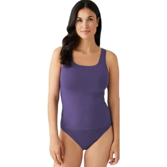 Wacoal Women's Understated Cotton Tank Top Mystical Size S/M casual comfort - Picture 1 of 6